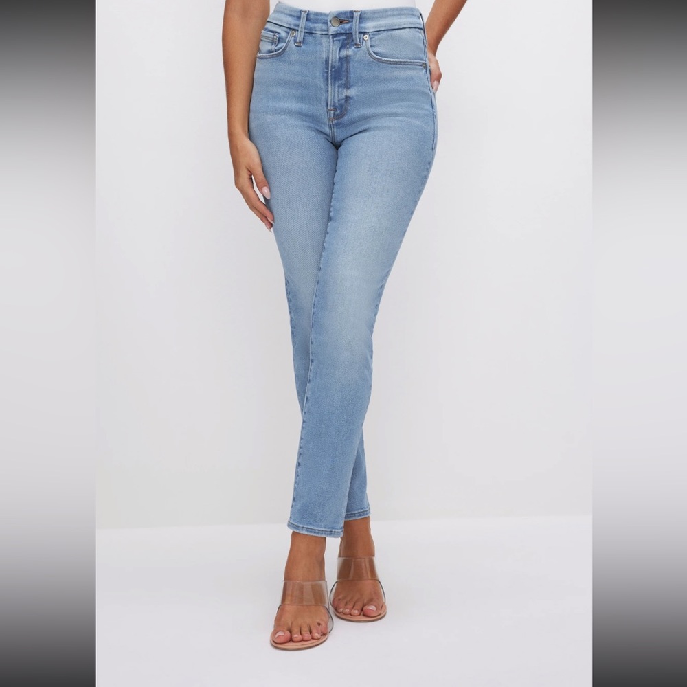 Good American Always Fits Good Classic Slim Straight Jeans - Indigo Size 6-12